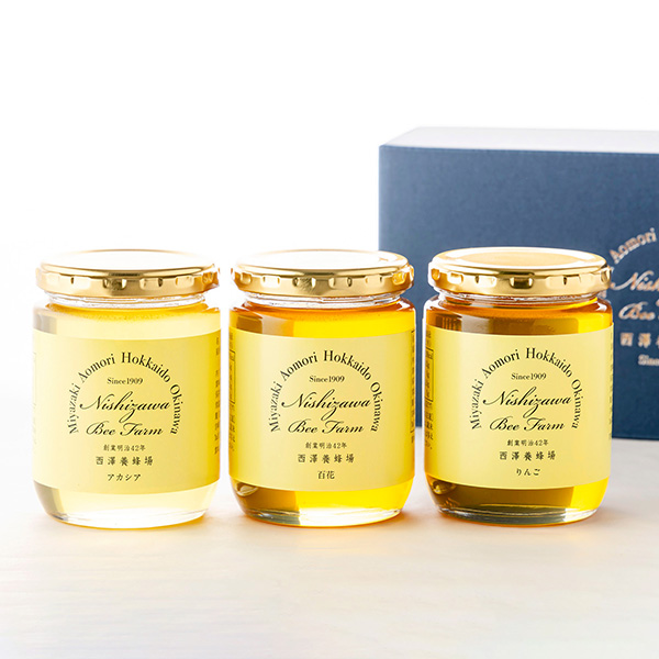 国産はちみつ3点セット（アカシア・百花・りんご）